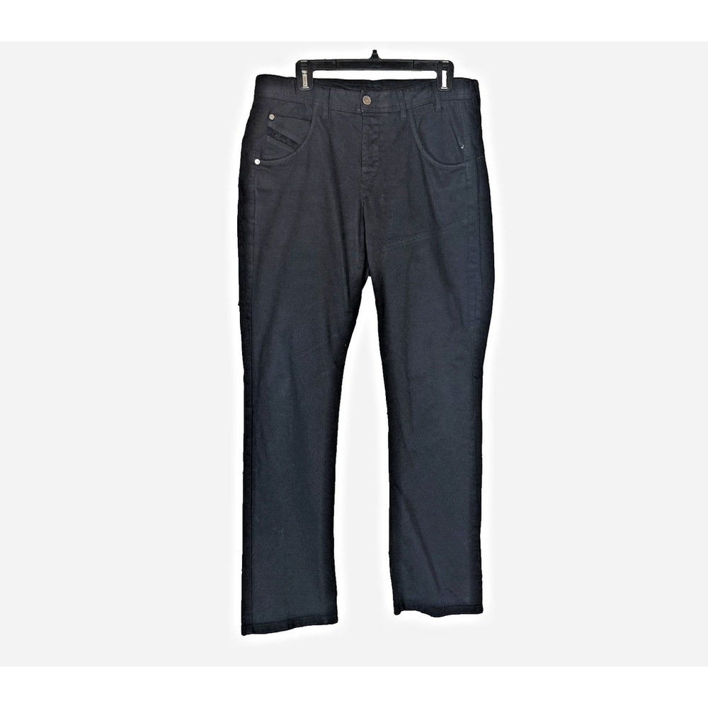 Roberto Cavalli Class Relax Fit Cotton Pants w/Velvet & Zipper Details Sz 14